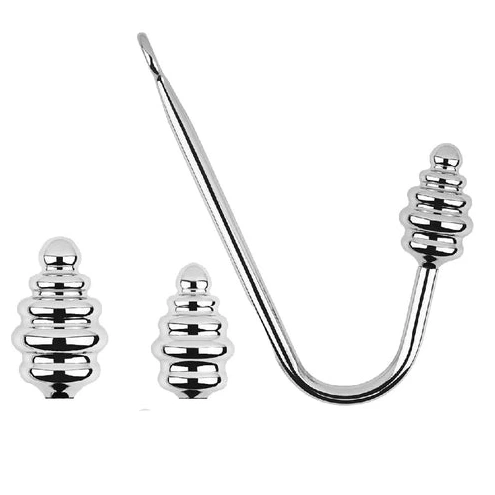 Hook Ribbed Screw-in Anal GreatBenefit 8826 Set 0203